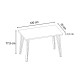 Τραπέζι Xana  χρώμα sepet oak 120x70x77,5εκ.