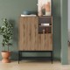 Μπουφές Amira  χρώμα καρυδί Ud - black wood 90x40x125εκ.