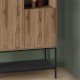 Μπουφές Amira  χρώμα καρυδί Ud - black wood 90x40x125εκ.
