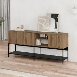 Μπουφές Amira  χρώμα καρυδί Ud - black wood 180x40x80εκ.