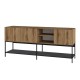 Μπουφές Amira  χρώμα καρυδί Ud - black wood 180x40x80εκ.