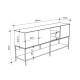Μπουφές Amira  χρώμα καρυδί Ud - black wood 180x40x80εκ.