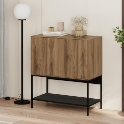 Μπουφές Amira  χρώμα καρυδί Ud - black wood 80x40x90εκ.