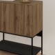 Μπουφές Amira  χρώμα καρυδί Ud - black wood 80x40x90εκ.