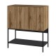 Μπουφές Amira  χρώμα καρυδί Ud - black wood 80x40x90εκ.