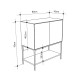 Μπουφές Amira  χρώμα καρυδί Ud - black wood 80x40x90εκ.