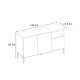 Μπουφές Cailin  χρώμα sepet oak - black wood 140x41,8x80εκ.