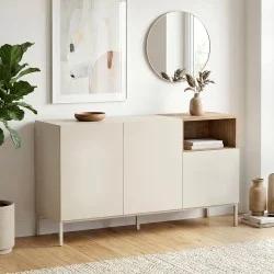 Μπουφές Cailin  χρώμα sandstone - sepet oak 140x41,8x80εκ.