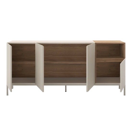 Μπουφές Cailin  χρώμα sandstone - sepet oak 180x41,8x80εκ.