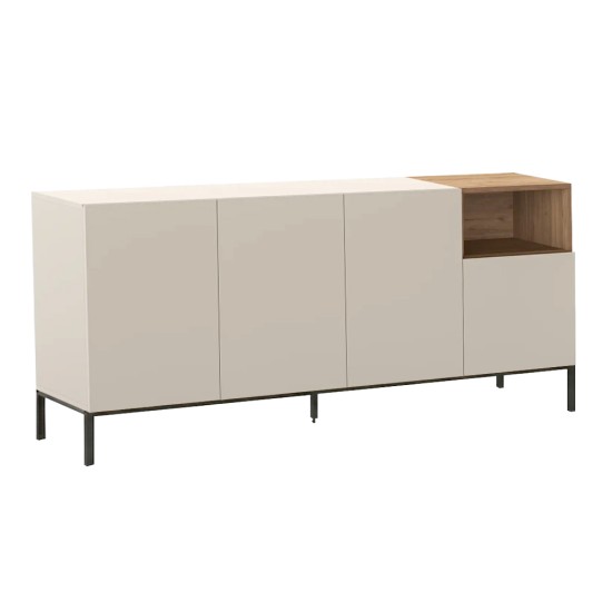 Μπουφές Cailin  χρώμα sandstone - sepet oak 180x41,8x80εκ.