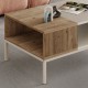 Τραπεζάκι σαλονιού Cailin  χρώμα sandstone - sepet oak 90x56x40,6εκ.