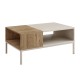 Τραπεζάκι σαλονιού Cailin  χρώμα sandstone - sepet oak 90x56x40,6εκ.