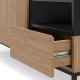 Έπιπλο τηλεόρασης Cailin  χρώμα sepet oak - black wood 140x41,8x55εκ.