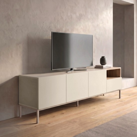 Έπιπλο τηλεόρασης Cailin  χρώμα sandstone - sepet oak 180x41,8x55εκ.