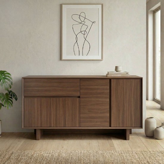 Μπουφές Capri  χρώμα καρυδί milano 146x45x76,5εκ.