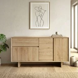 Μπουφές Capri  χρώμα sapphire oak 146x45x76,5εκ.