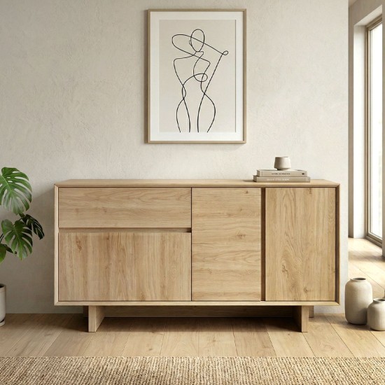 Μπουφές Capri  χρώμα sapphire oak 146x45x76,5εκ.