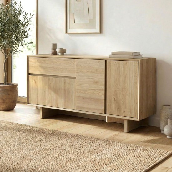 Μπουφές Capri  χρώμα sapphire oak 146x45x76,5εκ.