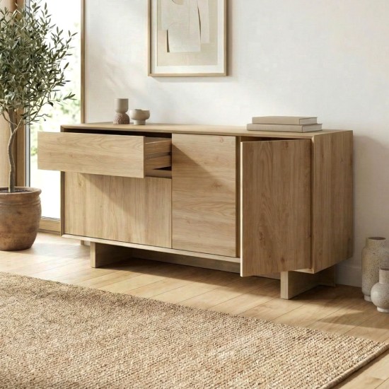 Μπουφές Capri  χρώμα sapphire oak 146x45x76,5εκ.