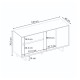 Μπουφές Capri  χρώμα sapphire oak 146x45x76,5εκ.