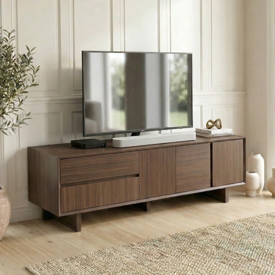 Έπιπλο τηλεόρασης Capri  χρώμα καρυδί milano 180x45x55εκ.