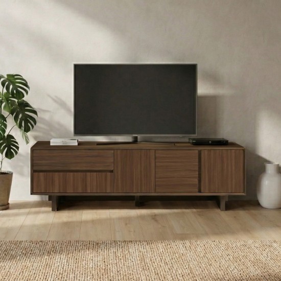 Έπιπλο τηλεόρασης Capri  χρώμα καρυδί milano 180x45x55εκ.