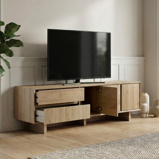 Έπιπλο τηλεόρασης Capri  χρώμα sapphire oak 180x45x55εκ.