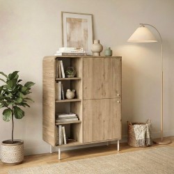 Μπουφές Colia  χρώμα sepet oak 85x44x120,4εκ.