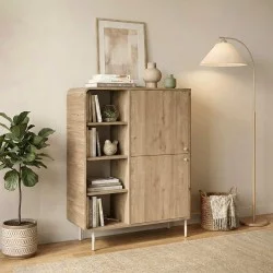 Μπουφές Colia  χρώμα sepet oak 85x44x120,4εκ.