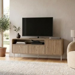 Έπιπλο τηλεόρασης Colia  χρώμα sepet oak 140,3x34x55,7εκ.