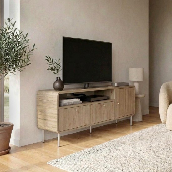 Έπιπλο τηλεόρασης Colia  χρώμα sepet oak 140,3x34x55,7εκ.