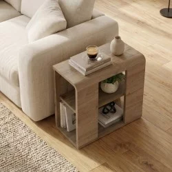 Τραπεζάκι βοηθητικό Colia  χρώμα sepet oak 58x25x50εκ.