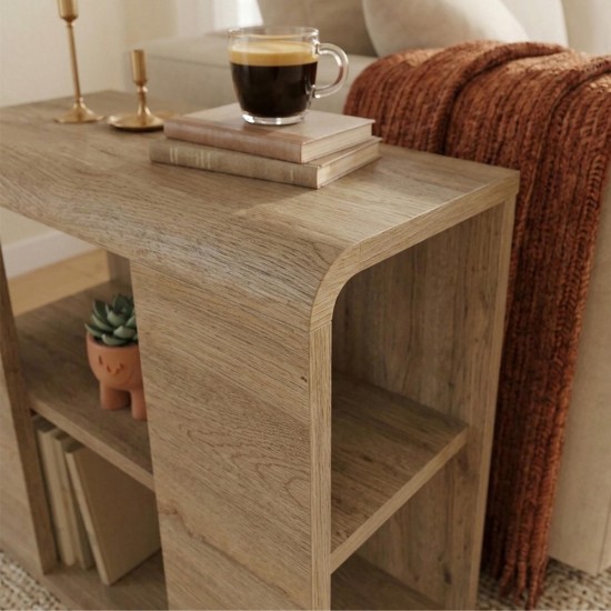 Τραπεζάκι βοηθητικό Colia  χρώμα sepet oak 58x25x50εκ.