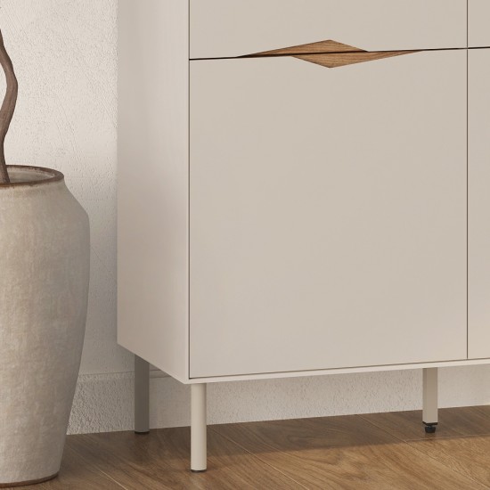 Μπουφές Marquise  χρώμα sandstone 98x40x120εκ.