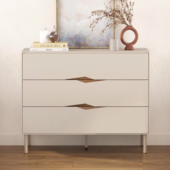 Συρταριέρα Marquise  χρώμα sandstone 98x40x78,5εκ.