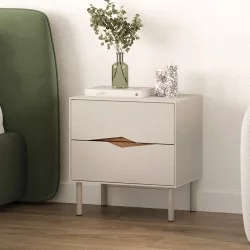 Κομοδίνο Marquise  χρώμα sandstone 50x35x52,3εκ.