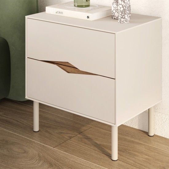 Κομοδίνο Marquise  χρώμα sandstone 50x35x52,3εκ.