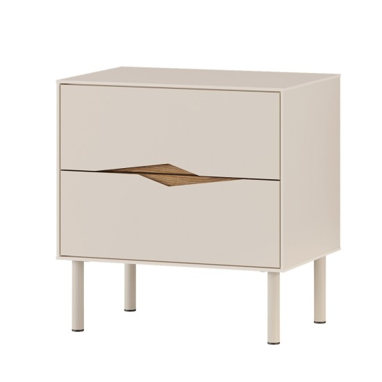 Κομοδίνο Marquise  χρώμα sandstone 50x35x52,3εκ.