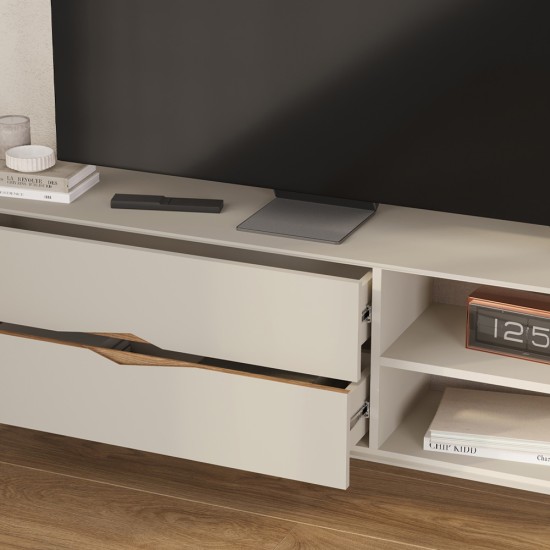 Έπιπλο τηλεόρασης Marquise  χρώμα sandstone 150x35x56εκ.