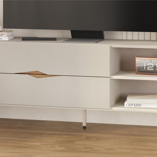 Έπιπλο τηλεόρασης Marquise  χρώμα sandstone 150x35x56εκ.