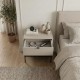 Κομοδίνο Melis  χρώμα sandstone 45x35x56,4εκ.