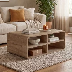 Τραπεζάκι σαλονιού Rovel  χρώμα sepet oak 80,3x50x32,5εκ.