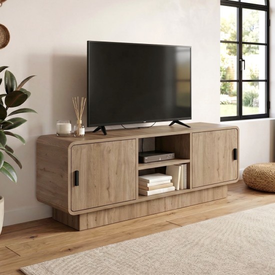 Έπιπλο τηλεόρασης Rovel  χρώμα sepet oak 140,3x39x50εκ.