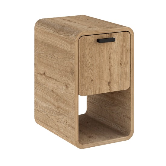 Τραπεζάκι βοηθητικό - Κομοδίνο Rovel  χρώμα sepet oak 30x39x50,5εκ.