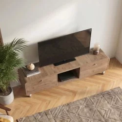 Έπιπλο τηλεόρασης Doro  χρώμα sepet oak 150x34x41εκ.