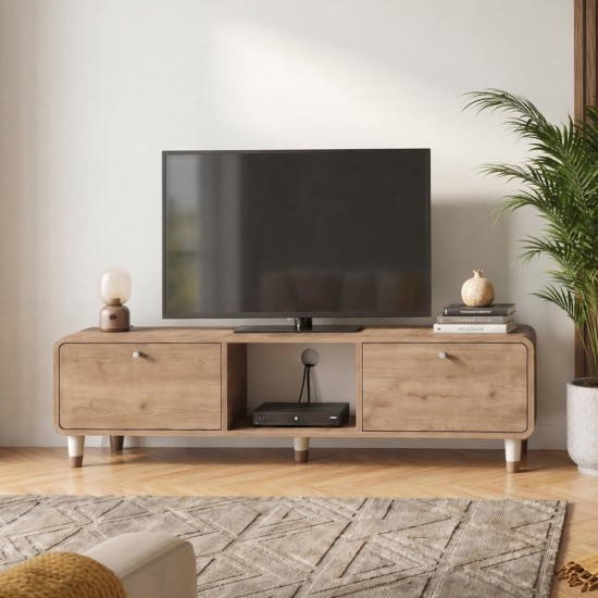 Έπιπλο τηλεόρασης Doro  χρώμα sepet oak 150x34x41εκ.