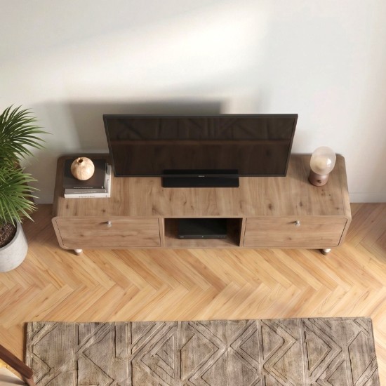 Έπιπλο τηλεόρασης Doro  χρώμα sepet oak 150x34x41εκ.