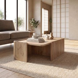 Τραπεζάκι σαλονιού Bora  χρώμα sepet oak 82x52x28,5εκ.