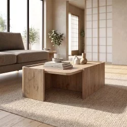 Τραπεζάκι σαλονιού Bora  χρώμα sepet oak 82x52x28,5εκ.