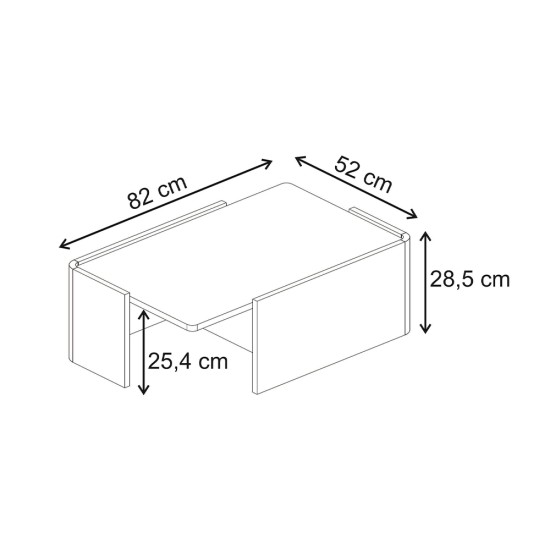 Τραπεζάκι σαλονιού Bora  χρώμα sepet oak 82x52x28,5εκ.